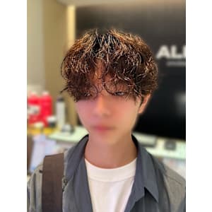 韓国ヘア テテ風 シースルーシャドウマッシュ シャドウパーマ