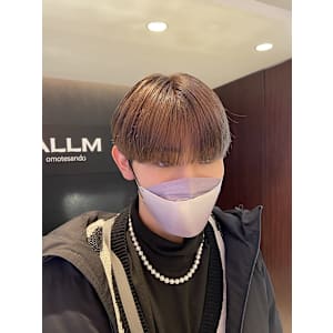 韓国ヘア シースルーマッシュ ミルクティーグレイアッシュ