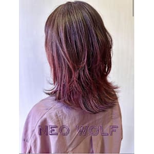 ネオウルフカット　ピンクグラデ×インナーブラック　7