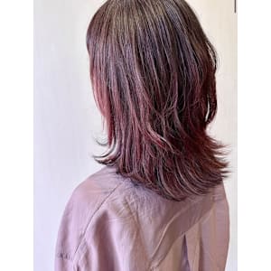 ネオウルフカット　ピンクグラデ×インナーブラック　7