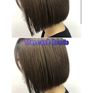 切りっぱなしボブ/髪質改善/アッシュブラウン　9