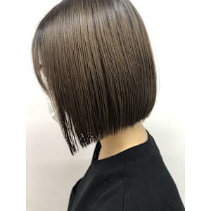 切りっぱなしボブ/髪質改善/アッシュブラウン　9