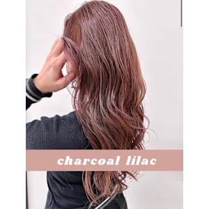 韓国風　ロング×チャコールライラック　4