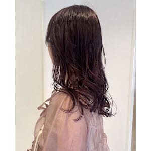 秋冬おすすめブリーチなしピンクカラー♪