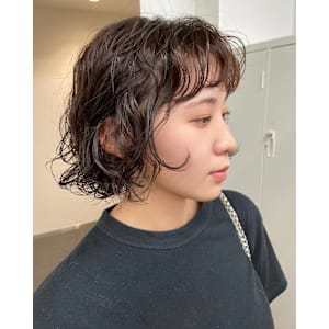 【井上】ボブニュアンスパーマボブパーマウルフパーマ