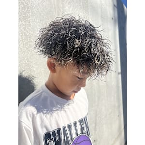 ツイストスパイラルパーマ波巻きパーマメッシュ スペインカール