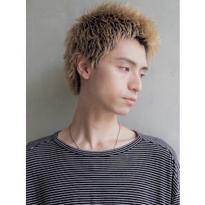 スパイキーショート/ハイトーン/アップバング