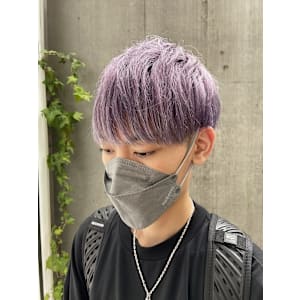 韓国ヘア 韓国マッシュ バイオレットアッシュ ブリーチ 