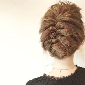 フィッシュボーン緩編み込み