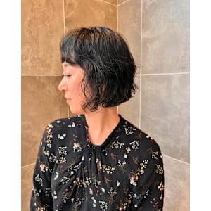 ショートボブ×ウェーブパーマ