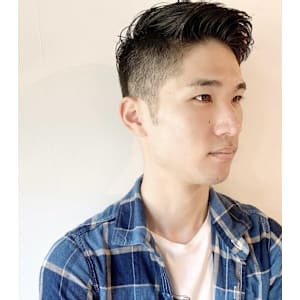 メンズアシンメトリーモヒカンアップバング