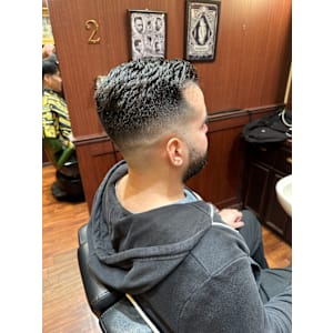 MEN'Sアッシュニュアンスパーマ韓国マッシュスペインカール