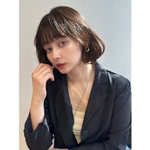 韓国風/ボブ/前髪/顔周りカット/透明感カラー/暗髪