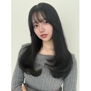 韓国風/セミロング/顔周りカット/レイヤー/透明感カラー