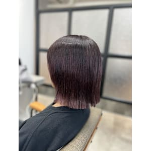 酸性縮毛矯正&カラー