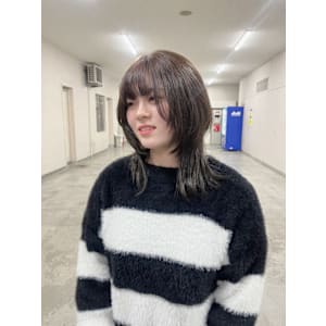 ウルフレイヤー/顔周りレイヤー/ダークトーン/暗髪ウルフ