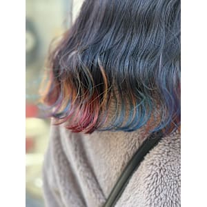 裾カラー/裾ユニコーンカラー/カラフル/錦糸町北口