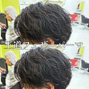 【王道フェザーパーマ】