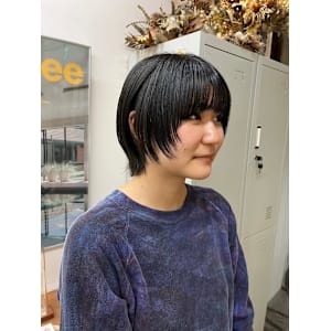 【Look at】マッシュショート アッシュグレー