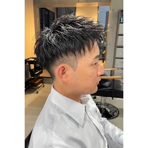 メンズカット 短髪 ソフトツイスト ツーブロック 刈り上げ