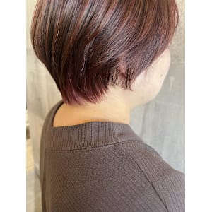 インナーカラー／ショートへア