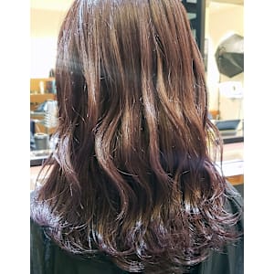 ウェーブ×ハイライト×バイオレット