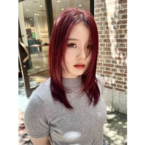 【天神】レイヤー/顔まわりハイレイヤー/チェリーレッド