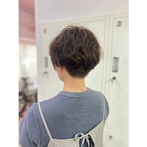 【ASSEMBLEパーマ】マッシュショート・ランダムカール