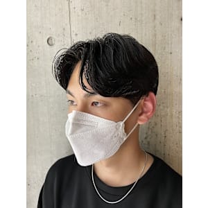 韓国風カルマパーマ 韓国スタイル メンズカット 原宿 表参道