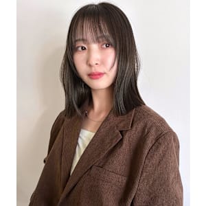 【Look at】地毛風アッシュグレージュ切りっぱなし