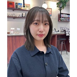 【Look at】地毛風アッシュグレージュ切りっぱなし