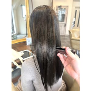 オリーブカラー×縮毛矯正 髪質改善/10代20代30代/仙台