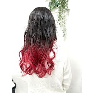 グラデーションカラー×レッド