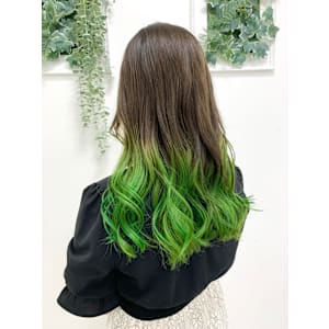 グラデーション×推しグリーン