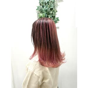 ピンク×ハイライトグラデーション