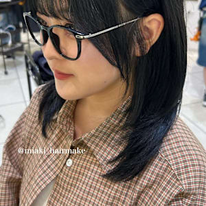 ＊ハッシュカット×ブルーブラック