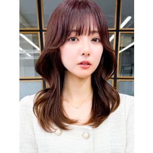 韓国美髪レイヤーロングくびれワンカールハッシュカットレイヤー