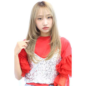 ★ハイトーン/小顔レイヤー/ストレートヘア/イルミナカラー★