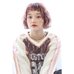 10代20代30代癖毛風ボブパーマ