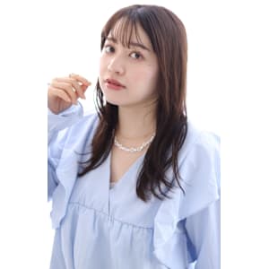 小顔カット×こなれミディ艶ベージュカラー×20代30代