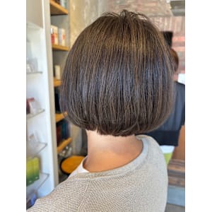 大人ボブ/似合わせカット/ベージュカラー