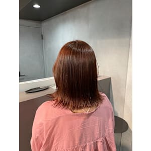 オレンジブラウン　ボブ