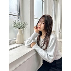 レイヤーカット　シースルーバング