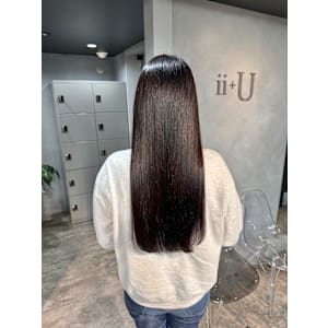 ストレート　艶髪　地毛風カラー