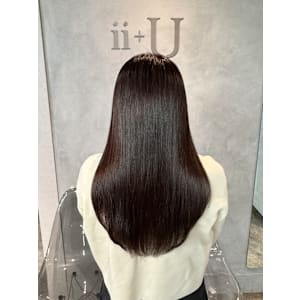 艶カラー　暗髪　ナチュラル