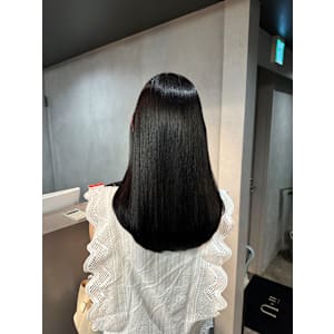 地毛風カラー　艶髪　暗髪