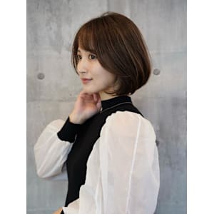 ひし形グラデーションボブ/前髪あり/清澄白河/森下