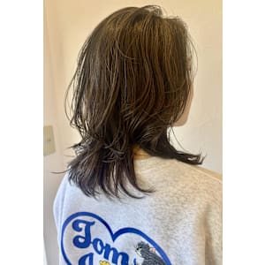 大人可愛い/ゆるふわコテ巻き/重めウルフ