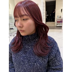 □ブリーチなしWカラー チェリーレッド