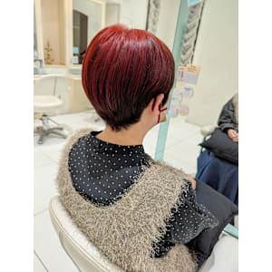 ショート×アンブレラカラー《チェリーレッド》 - AVENIR 我孫子店【アブニールアビコテン】掲載中